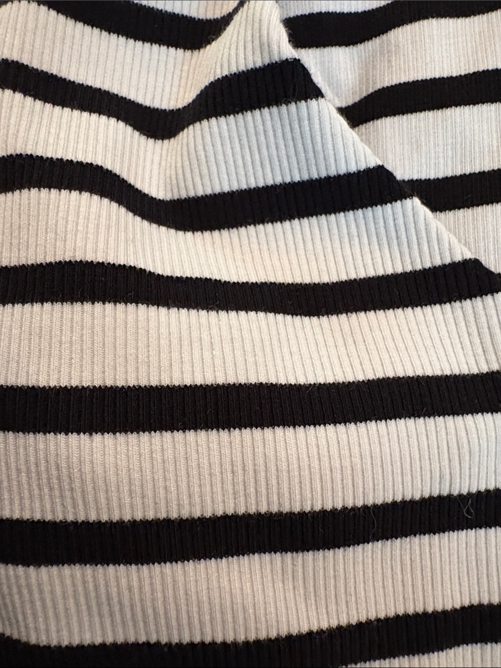 Caroline constas Vest  ribbed Black & White Striped Button-Front NWT medium - Picture 5 of 8